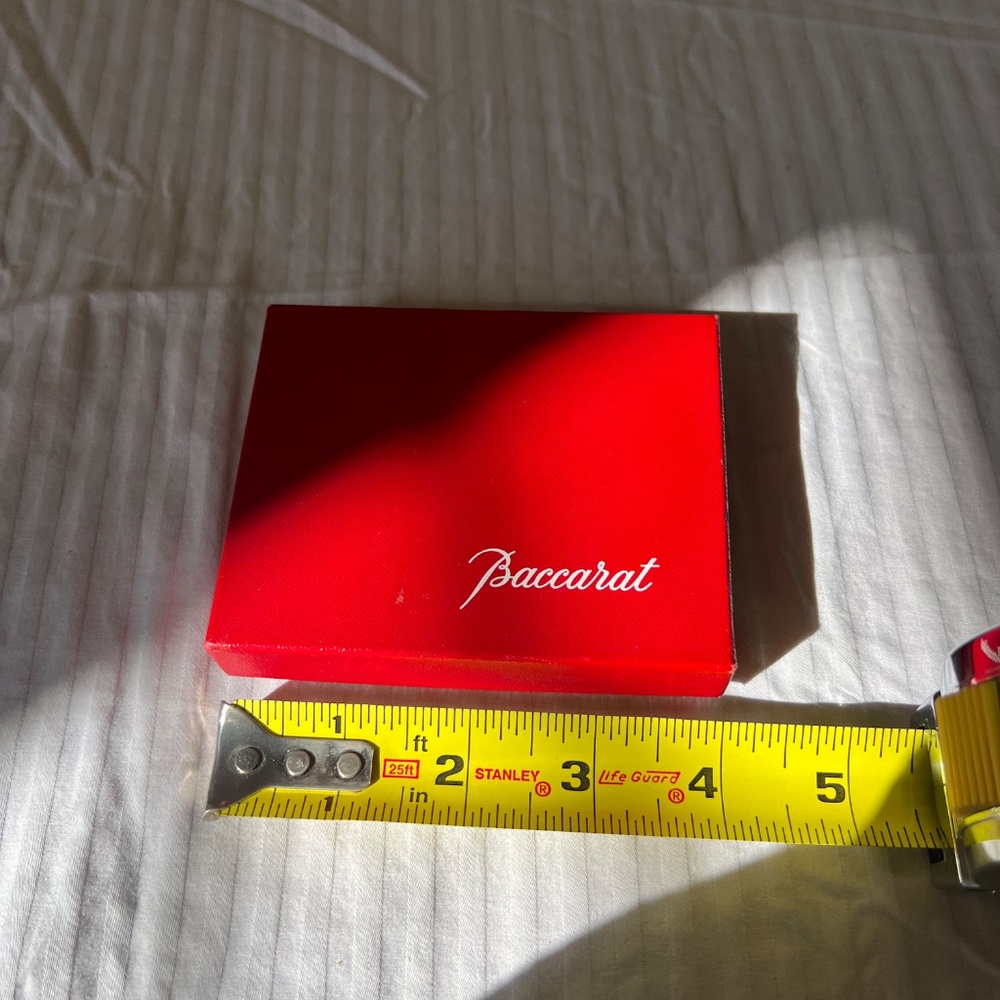 Baccarat Red Gift Box with Red Suede Pouch - Picture 3 of 3